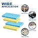 Homsolver 12PC Cellulose Heavy Duty Cleaning Scrub Sponge for Kitchen Multifunctional Dishwashing Sponges Yellow and Blue (Yellow & Blue 12 Pack)