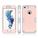 LONTECT for iPhone 8 Case, iPhone 7 Case Hybrid Heavy Duty Shockproof Full-Body Protective Case with Dual Layer [Hard PC+ Soft Silicone] Impact Protection for Apple iPhone 8/iPhone 7, Rose Gold/Grey