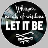 Let It Be Song lyric Art inspired by The Beatles Vinyl Record Album Wall Decor