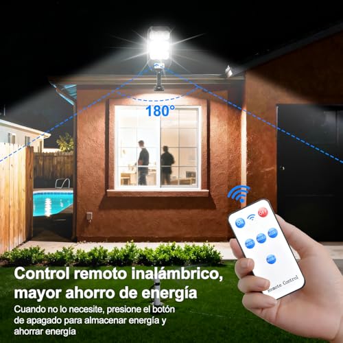 FURRIFIC Luces Solares para Exterior, 2 Paquetes 279 LED 1000 Lúmenes Lámpara Solar con Sensor de Movimiento, Impermeable IP65 de Iluminación Segura para Jardín, Patio, Terraza, Hogar