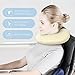 Konnor Memory Foam Travel Neck Pillow with Fight Traveling - Special Comfort Shape Design Removable Case - Comfortable and Firm Support, Perfect for Airplane Traveling - Grey and Beige