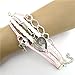 Sankuwen Love Heart Key Lock Bracelet Pink