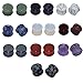 Longbeauty 15 Pairs Set Mixed Stone Saddle Ear Plugs Stretcher Expander Tunnels Ear Gauges Piercing Jewelry