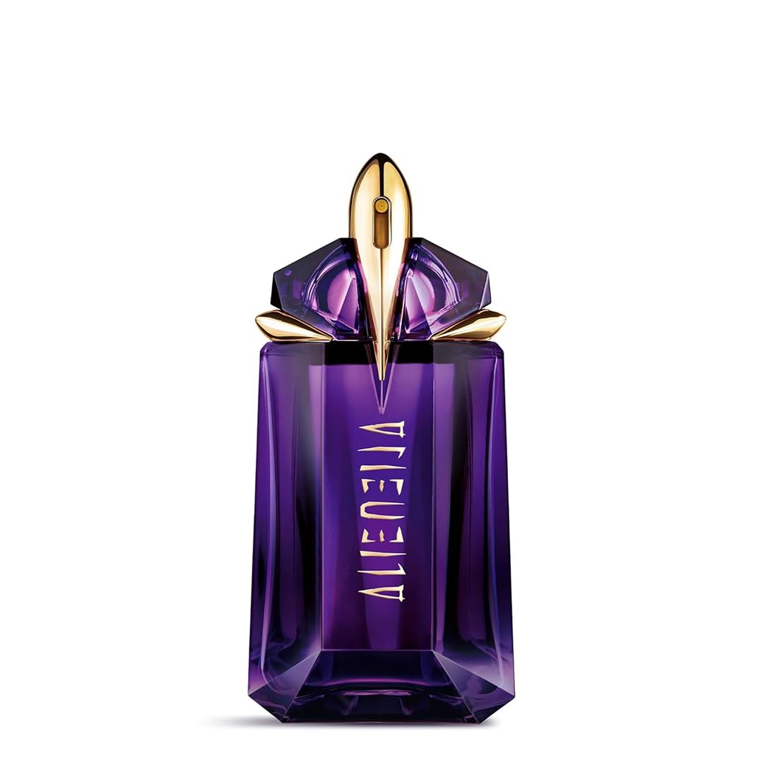 MUGLER Alien Eau de Parfum für Damen, luxuriöses und holzig-blumiges Damen Parfüm mit Amber und Jasmin, außergewöhnliches Duftspray im nachfüllbaren Flakon, sinnlicher Duft, 60 ml