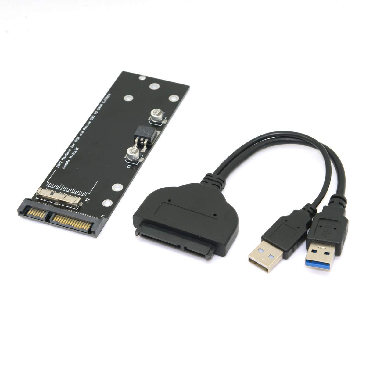 chenyang CY USB 3.0 to 12+6Pin SSD and SATA 22Pin PCB Disk Drive for 2010 2011 MAC Air A1369 A1370 SSD
