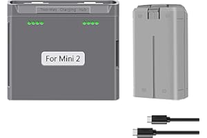 JHTC Mini 2 Two-Way Charging Hub and One Pack Mini 2 Intelligent Flight Batteries, 2400mAh 31Mins Max Flight Time Battery for （DJI Mini 2 /Mini 2 SE/Mini SE and Mini SE Drone）