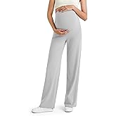 G4Free Women's Maternity BareFeel Wide Leg Yoga Pants