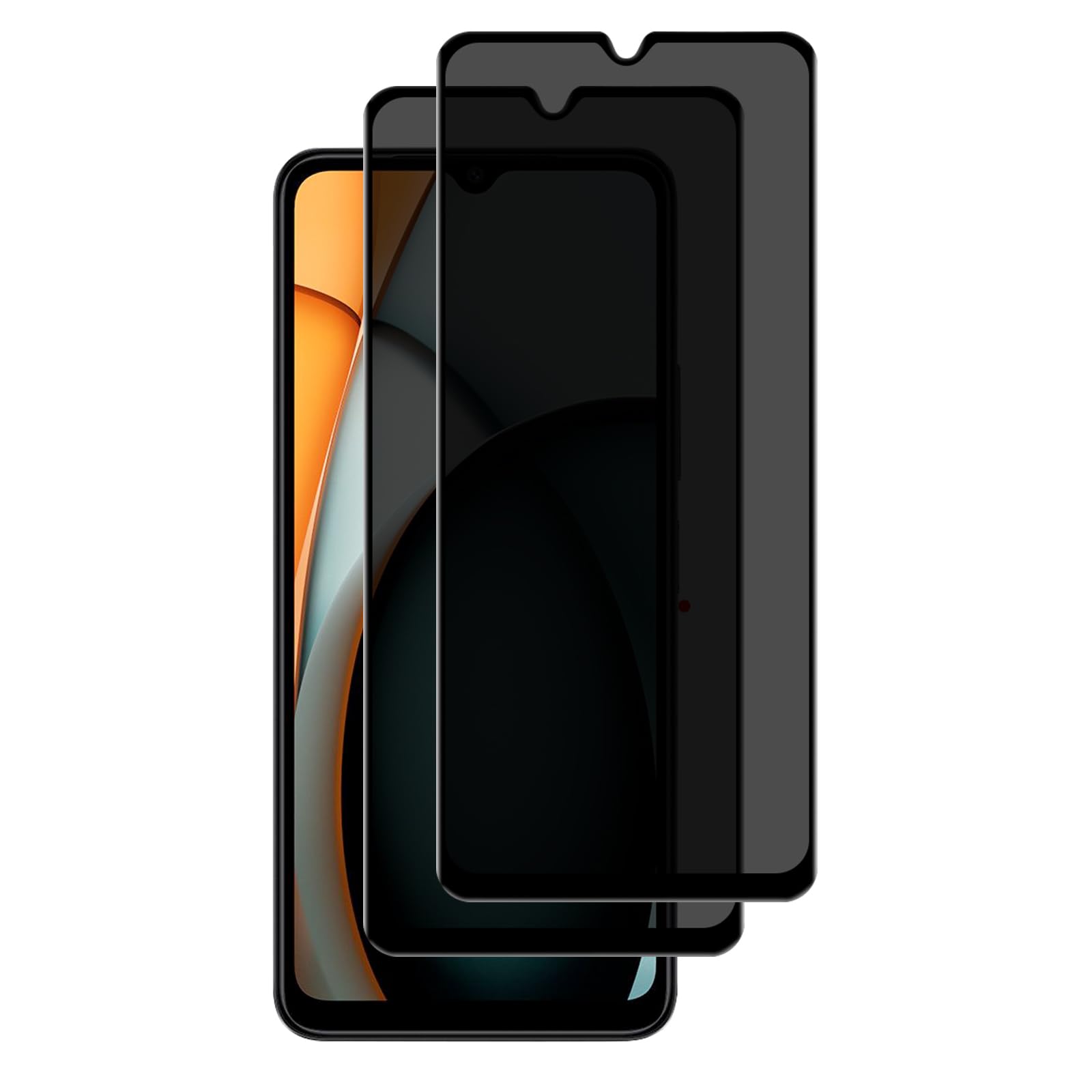 NicMool 2 Pack for Xiaomi Redmi A3 Privacy Screen Protector, Anti-Spy Tempered Glass Film Scratch-Resistant Bubble-Free Full Coverage for Xiaomi Redmi A3