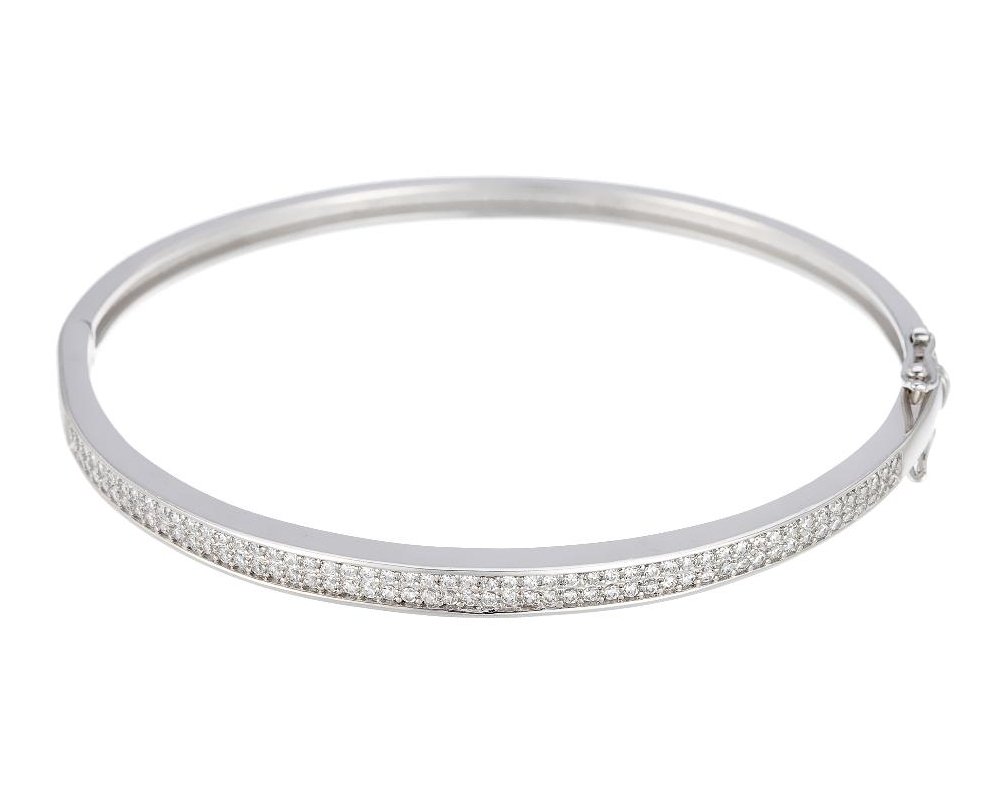 Orphelia ZA-1913 Women's Bangle 925 Sterling Silver Rhodium-Plated Zirconia Silver