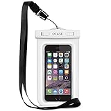 OCASE Waterproof Phone Case, Universal Waterproof Bag Dry Bag With Neck Strap for Apple iPhone 7 7Plus, 6 6S, 6S Plus, SE 5S, Samsung Galaxy S7 Edge, S6 Note 5, HTC LG Sony Nokia Motorola - White