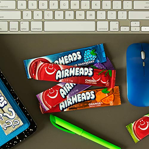 Airheads Candy Bars, Variety Bulk Box, Chewy Full Size Fruit Taffy