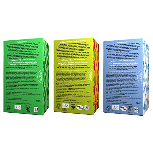 Pukka - Bio-Kräutertee "Bauchglück" - Tee Mix - 60 Teebeutel (20 x Drei Minze, 20 x Drei Ingwer, 20 x After Dinner) – Bild 3