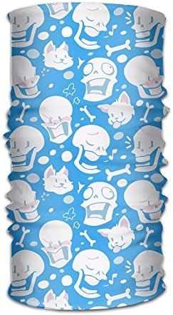 Jadetian Shy Skull Men's Headwear Womens Bandanas Outdoor Headscarf Elastic Bandanas