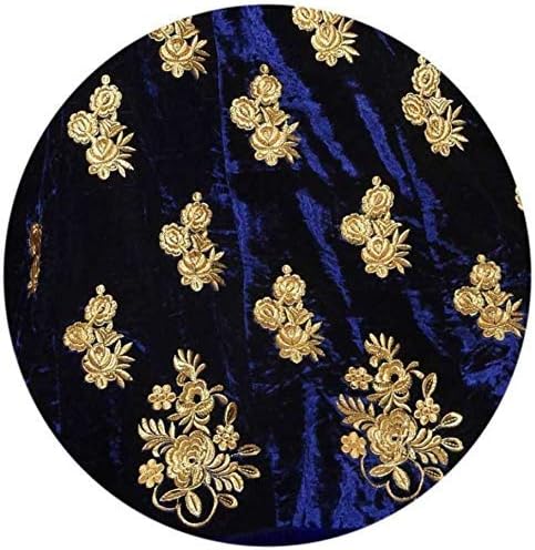 Women's Velvet Semi-Stitched Lehenga Choli (RRF01_Navy Blue_Free Size)