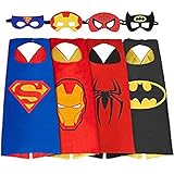 SPESS Costumes Dress Up Clothes 4pcs Girl Capes and Masks with Red Bag (4Pcs Boys-2)