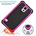 Tekcoo Galaxy S5 Case, [Tmajor] Sturdy [Hot Pink/Black] Shock Absorbing Hybrid Rubber Plastic Impact Defender Rugged Slim Hard Case Cover Bumper for Samsung Galaxy S5 S V I9600 GS5 All Carriers