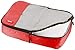 Amazon Essentials 4-Piece Packing Cubes Travel Accessories Set, Luggage Organizer with Double Zipper, Mesh Top, 100% Polyester, Medium, Red (Previously Amazon Basics)