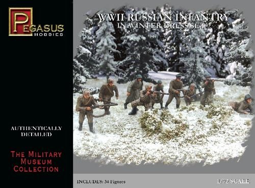 1/72 WWII Russian Infantry in Winter Dress Set 2