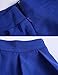 Face N Face Women's High Waisted A line Street Skirt Skater Pleated Full Midi Skirt X-Large Blue