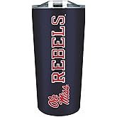 Campus Colors NCAA Stainless Steel Tumbler perfect for Gameday - 18 oz - Double Walled - Keeps Drinks Perfectly Insulated (Ole Miss Rebels - Navy)