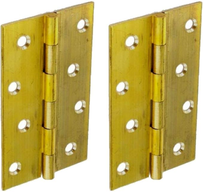 Linx® Butt Hinge 100mm x 60mm (4 x 2.3/8 Inch) Solid Brass, 4 Pairs