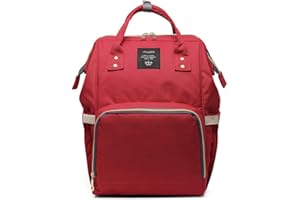 Mommy Baby Diaper Bag Mother Nursing Bag Fashion Maternity Nappy Bag Large Capacity Baby Bag (Red)