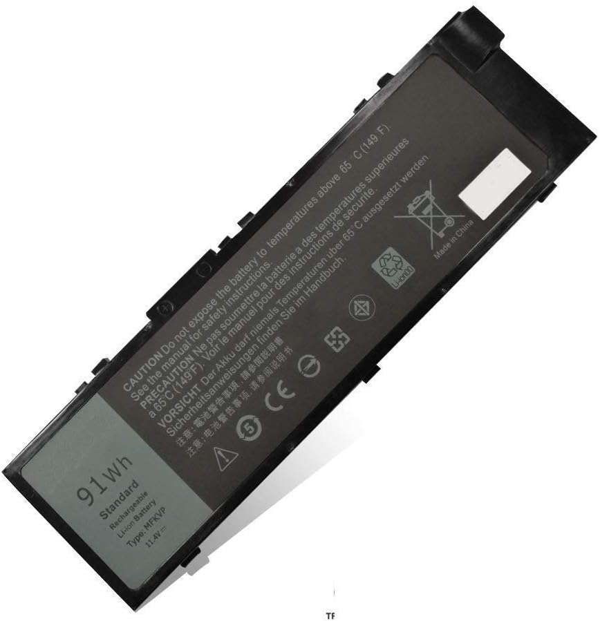 MFKVP 451-BBSF 451-BBSB TWCPG T05W1 GR5D3 0FNY7 1G9VM M28DH Laptop Battery Replacement for Dell Precision 15 7510 7520 M7510 17 7710 7720 M7710 Series (11.4V 91Wh)