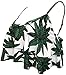 Gabrielle-Aug Women's Retro Falbala Soild Floral Flounce Bikini Top Chic Swimsuit(FBA) (10, Big Leaf)