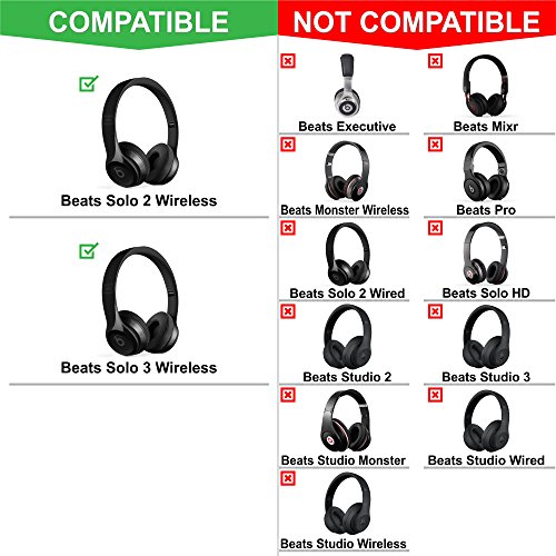 Beats Solo 2 Earpad Replacement - Beats Solo 2/3 Wireless On-Ear | White
