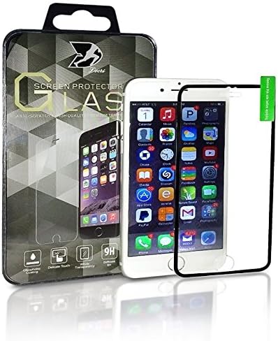 Doers Innovative 1234 iPhone 6S, 6 Replacement Screen, Tempered Glass Shatterproof Edge to Edge Doers Innovative HD Clear Ballistic Anti Glare Screen Protector – Black Edge