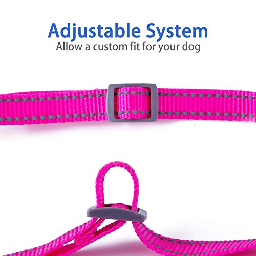 ThinkPet Reflective Breathable Soft Air Mesh No Pull Puppy Choke Free Over Head Vest Ventilation Harness for Puppy Small Medium Dogs and Cats Neon Green Neck 9-15 in/Chest 13-20 in