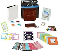 Fujifilm Instax Mini 9 or Mini 8 Instant Camera Accessories Bundle. 11 Piece Gift Box Fuji Accessories Kit Includes: Instax Mini Case, 2 Photo Albums, Filters, Selfie Lens, 60 Stickers & More