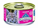 Blue Buffalo Wilderness Grain Free Canned Cat Food, Salmon Recipe (Pack of 24 3-Ounce Cans)