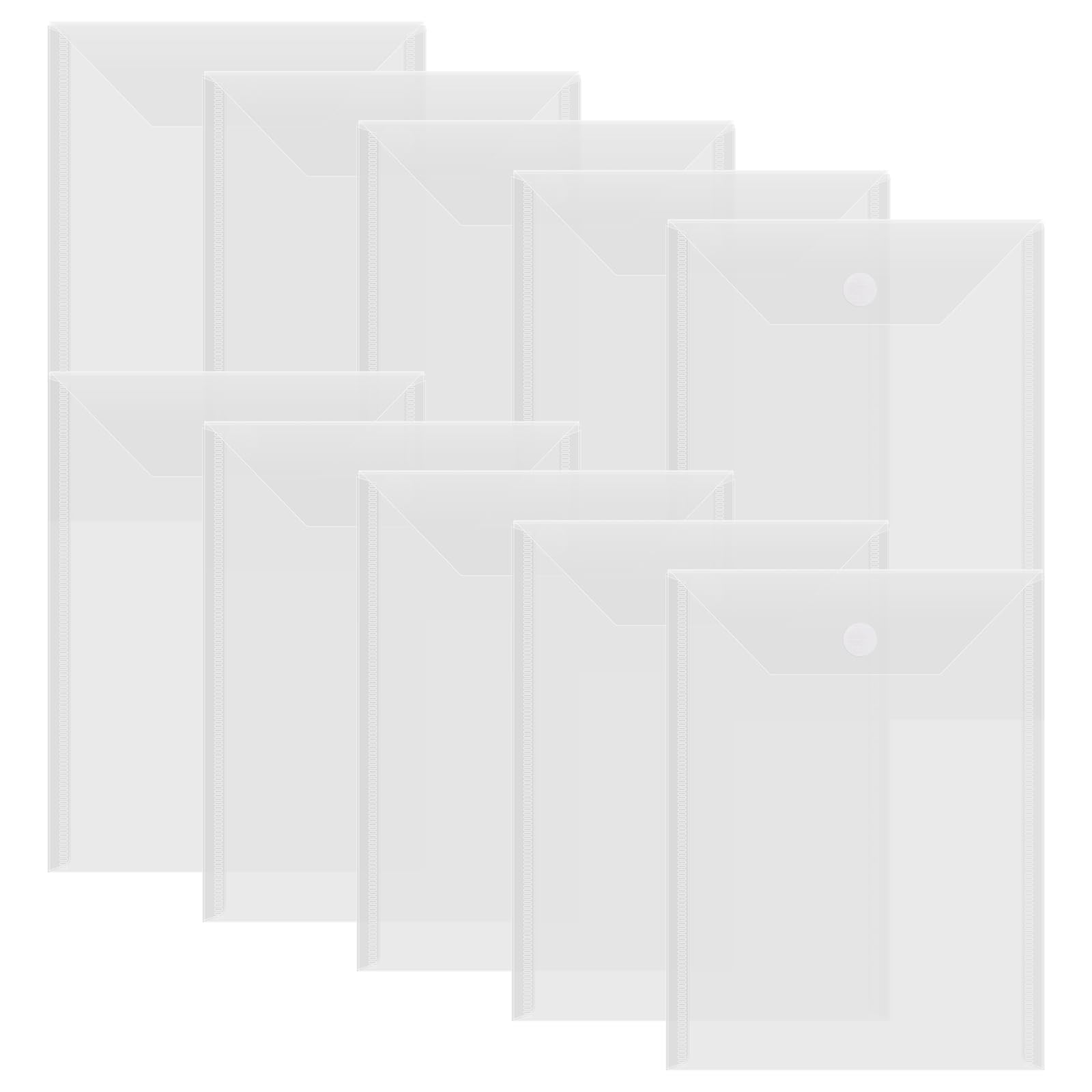 10 Pcs Large Stamp & Die Storage Pockets Resealable Clear Plastic Seal Bags Storage Case for Cutting Dies Stencil Album Stamp Crafts for DIY Scrapbooking Paper Card Craft Cutting Dies Storage