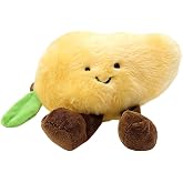 Naeutop Cuddly Mango Plush Toy 8.2inch Stuffed Animal Hugging Throw Pillow | Cute Fruit Plushies Doll, For Boys Girls, Birthday or Party Gift
