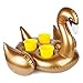 SunnyLife Women's Inflatable Gold Swan Drink Holder, Gold, One Size
