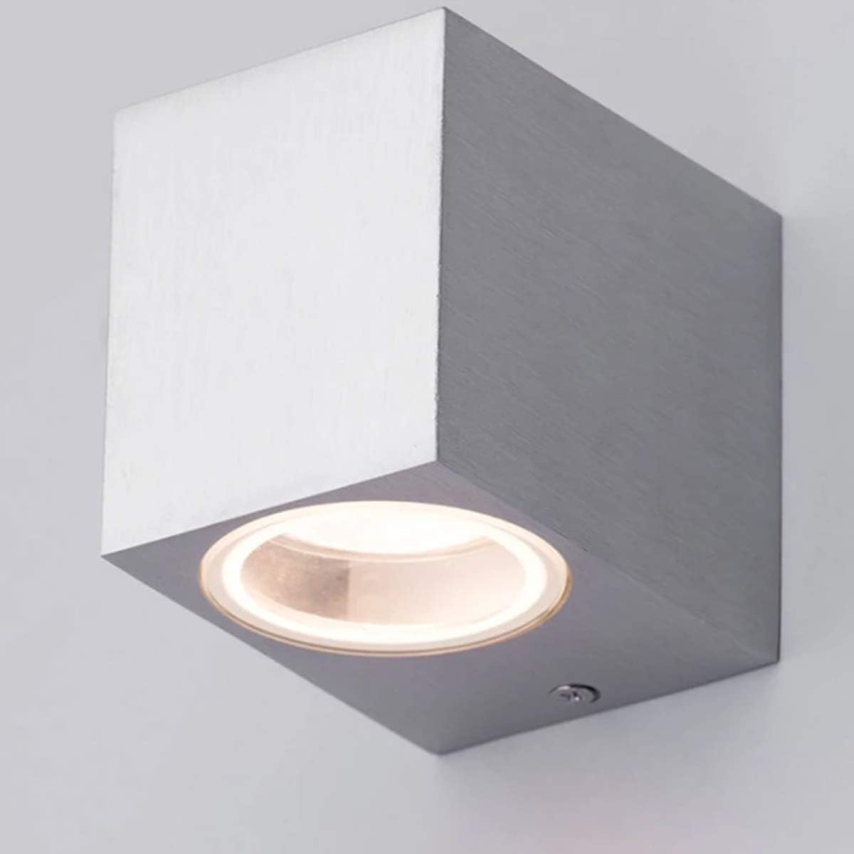 CGC Lighting Stainless Steel Silver Square Cube Up Down Rectangular Outdoor Indoor Wall Light Garden Patio Terrace Door Garden Garage Porch Driveway - Image 4