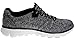 Skechers Synergy Beyond words Womens Fashion Sneaker, Black/White/Silver, 8 US