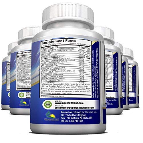 Stop Frequent Urination! Most Complete Super Prostate Health Support Pills Formula for Men with 33 Natural Ingredients Including 45% Saw Palmetto Extract. Best for Men's Urinary Health - 6 Bottles