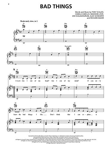 Machine Gun Kelly & Camila Cabello - Bad Things - Sheet Music Single