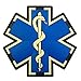Glow Dark EMS EMT Medic Paramedic Star of Life Morale Tactical PVC 3D Hook&Loop Patch