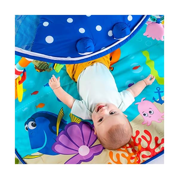 Bright Starts, Disney Baby, Finding Nemo Ocean Lights Baby Activity Gym and Play Mat with Detachable Toys, Sound and…