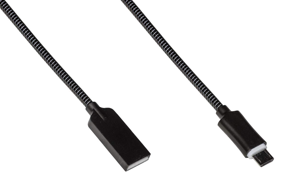 LINK LKGZ31 Micro USB Cable MT 1 Sheath Zinc Aluminium Colour Black Up to 2 Amps Shielded Connector