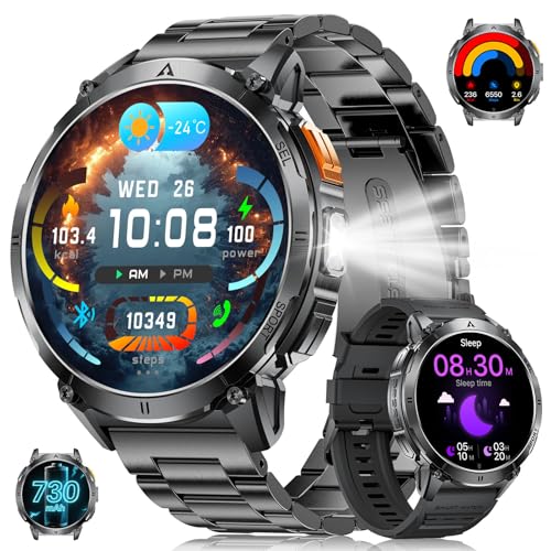 Top Angebot: Smartwatch Herren Militär mit... für 29,99€ Zum Angebot!