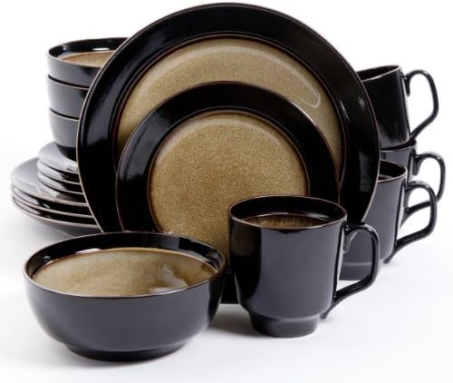 Gibson Dwelling Bella Galleria 16 Piece Dinnerware Set, Taupe