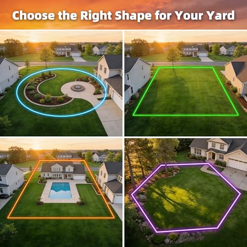 GPS Wireless Dog Fence System – Invisible Electric Anti Escape Collar, No Subscription, Circular 65-9,840 ft & Irregular Fence. Waterproof, 3 Modes, Stops Digging & Jumping, for Medium & Large Dogs