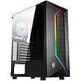MSI Mid-Tower PC Gaming Case – Tempered Glass Side Panel – 1 x 120mm aRGB Fan –1 x 120mm Fan – Liquid Cooling Support up to 240mm Radiator x 1 – MAG Vampiric 100R