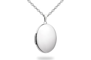 PHOCKSIN Locket Necklace for Women Black/Gold/Silver Locket Necklace Gifts for Girls Oval/Round/Heart Photo Necklace Custom Picture Presents for Christmas