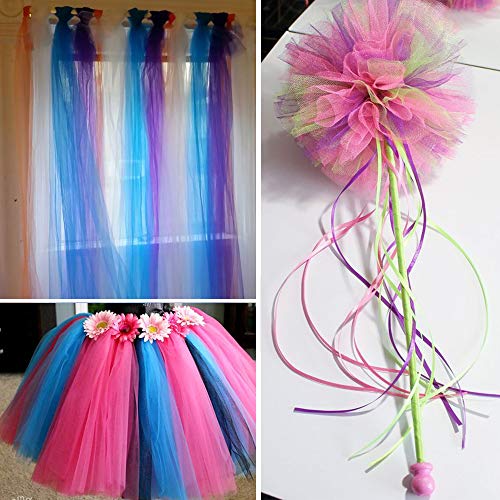 3 Colors+Rainbow+Netting+Fabric+Ribbon