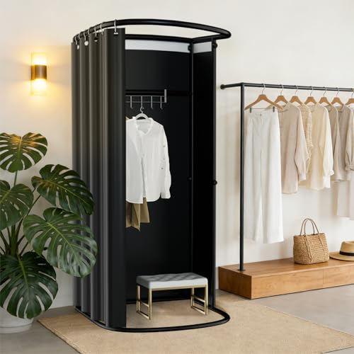 LXSEHN Portable Fitting Room, Mobile Store Clothes Fitting, 200X100X95CM Changing Room Shopping Mall, Temporary Portable Screen, Privacy Screen for Bathroom